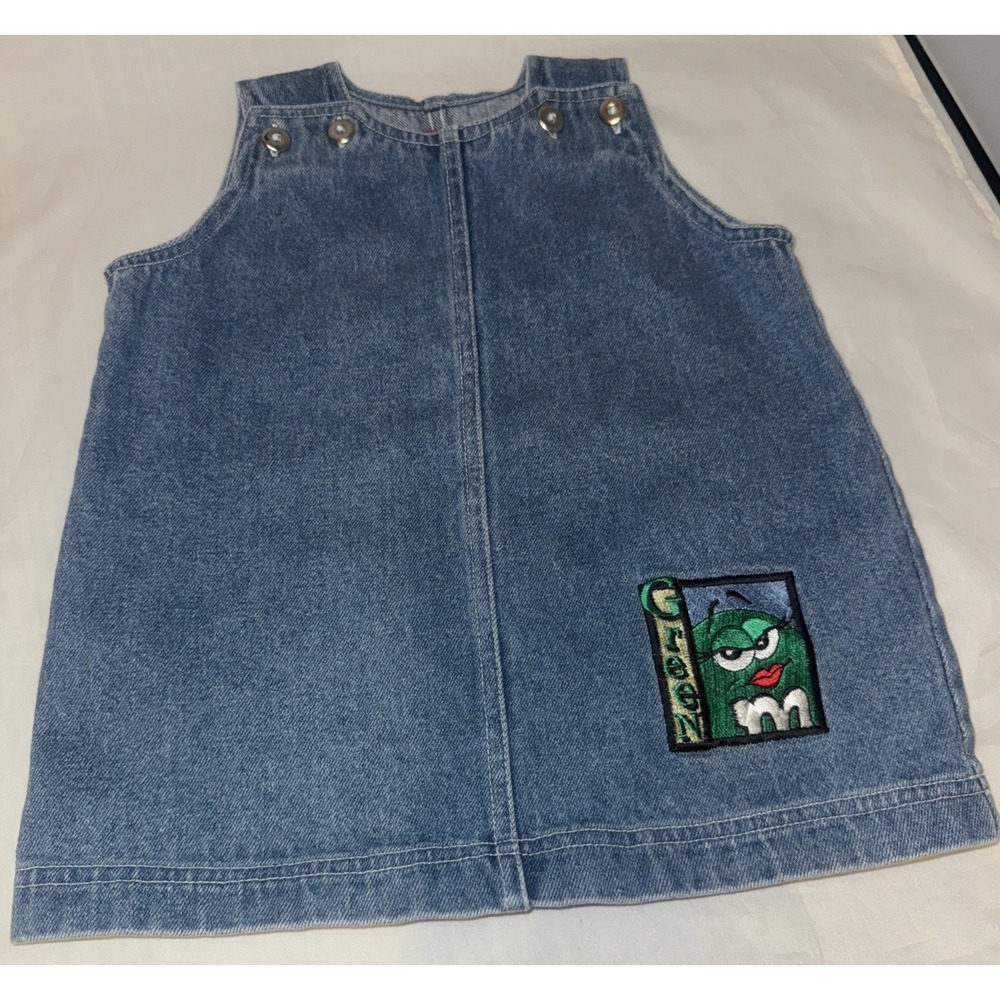 Vintage M&M Candy Store Las Vegas‎ Denim Dress Toddler Small